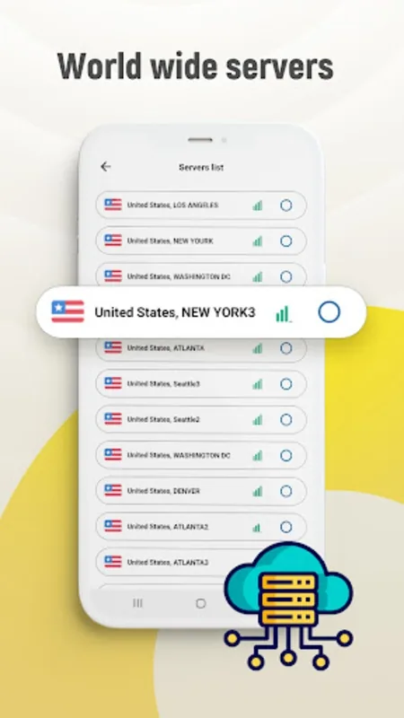Tate VPN MOD APK main screen with one-tap connect button