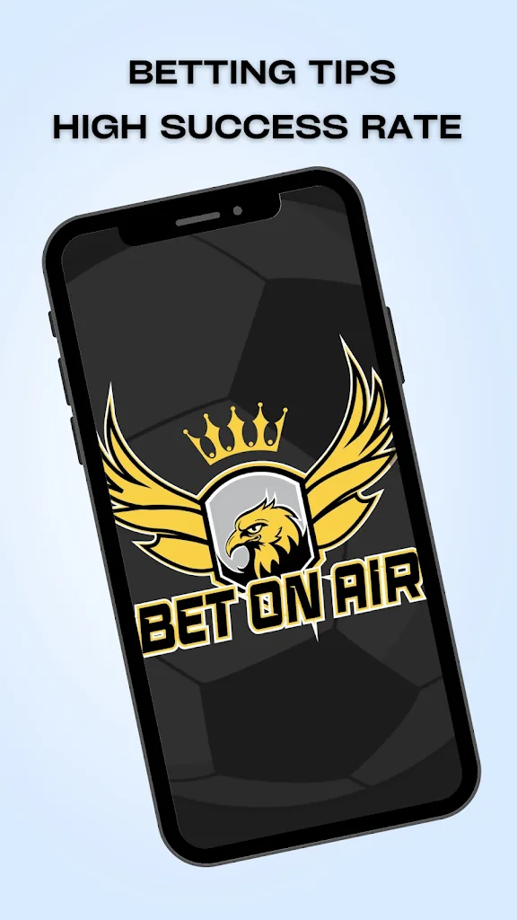 Bet On Air MOD APK - app splash screen with the Bet On Air eagle and crown logo
