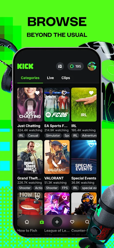 Kick MOD APK live stream and chat on Android